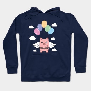 cute flying pig Hoodie